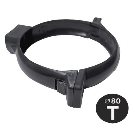 хомут IMPLAST G130/80 80мм ПВХ графит хомут implast g130 80 80мм пвх коричневый