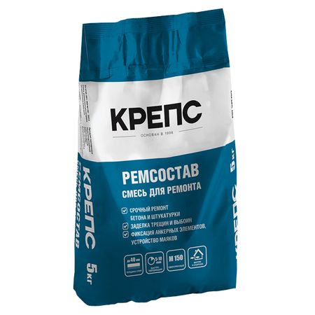 смесь ремонтная для внутр. и наруж.работ КРЕПС Ремсостав быстротвердеющая 5кг ранавексим пор наруж 10 гр