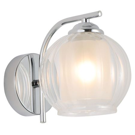 бра настенная SCHAFFNER Festa E27 40 Вт стекло металл хром