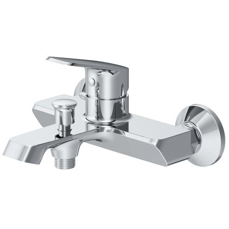 смеситель для ванны AM.PM Func короткий латунь хром смеситель для ванны damixa gala короткий латунь