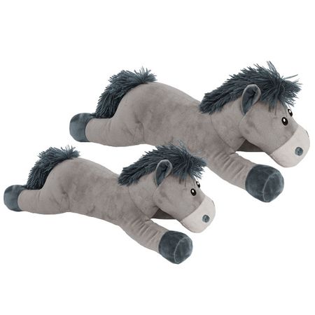 подушка декоративная валик Лошадка 25х70см серая, арт.ПД Лошадка рождественская лошадка качалка из смолы