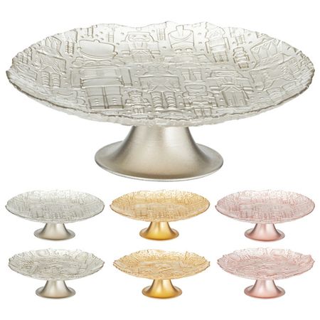 тортовница KOOPMAN 21х7,5см стекло в асс-те елочных украшений actuel подвеска стекло 5 6 см 1 шт в ассортименте