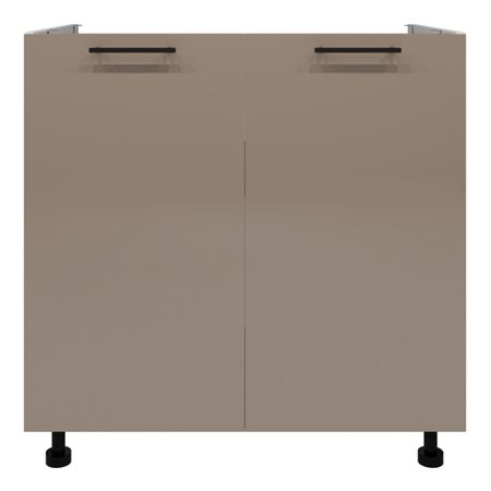 шкаф напольный для мойки Мокко глянец 820х800х504мм 2 двери МДФ/ЛДСП