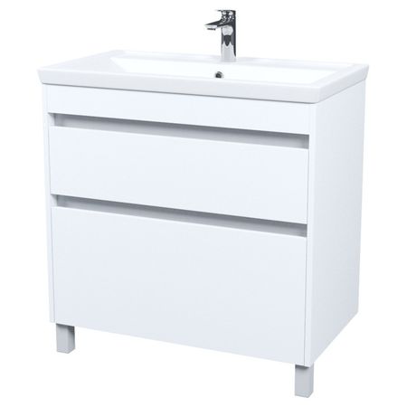 тумба с раковиной напольная IDDIS Zodiac X 80см с ящиками белая