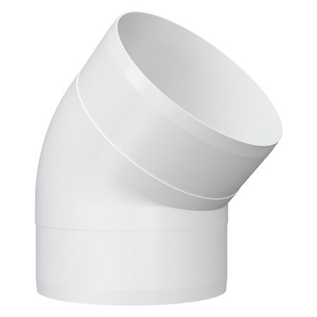 колено ЭРА D160мм 45гр пластик белый