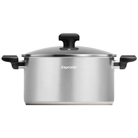кастрюля ESPRADO Virola 3,1л 20см нерж.сталь стеклянная крышка индукция кастрюля esprado frontera gris 2 7л 20см антипр покр алюминий стеклянная крышка индукция