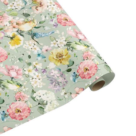 бумага упаковочная Цветы 70x100 см дизайнерская в асс-те