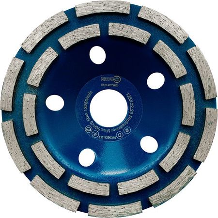 чашка алмазная KRUGO MASTER 125x22x5мм 2 ряда