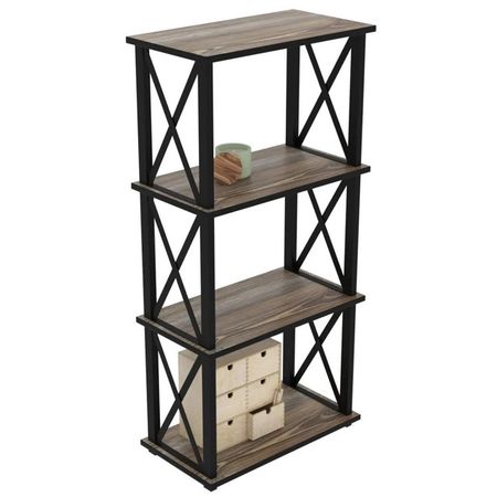 стеллаж MAKE MEBEL Лофт-4 500х300х1120мм 9005 муар Намибия