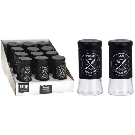 солонка-перечница KOOPMAN 140мл стекло, металл подсвечник koopman 13 5х12 5х22 5см стекло металл