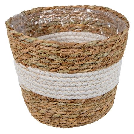 кашпо плетеное Танзания 4,5л d21,5см h18,8см рогоз, хлопковый шнур, полипропилен натуральный белый хлопковый водонепроницаемый фартук с корейским принтом