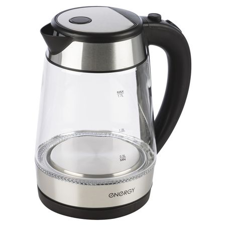 чайник ENERGY E-254 2200Вт 1,7л стекло/пластик/металл серебристый чайник vitek vt 1139 2200вт 1 8л металл