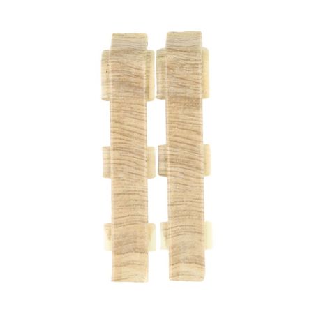 соединитель для плинтуса ПВХ SALAG Lima 72мм Дуб Макиато 2шт. соединитель для плинтуса пвх salag lima 72мм белый 2шт