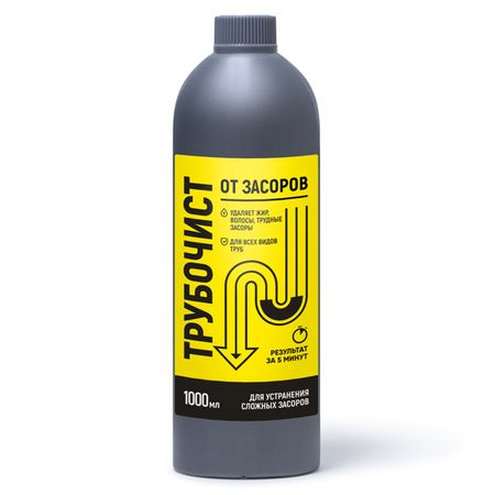 средство чистящее ТРУБОЧИСТ для удаления засоров в трубах жидкость 1л жидкость для удаления клея для жк экрана