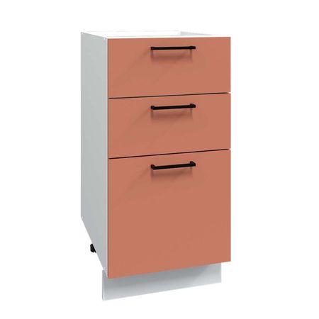 шкаф напольный 3 ящика Латте Шарли Терракот 400х526х820мм