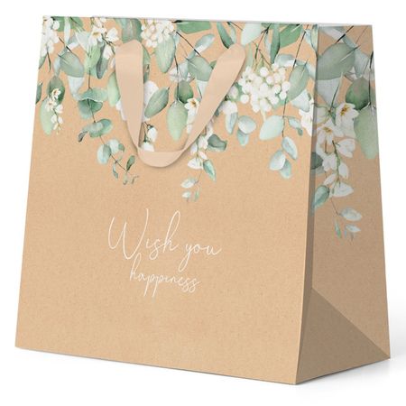 пакет подарочный 47x39x17 см Крафт  премиум одноразовые пакеты из крафт бумаги 25 шт