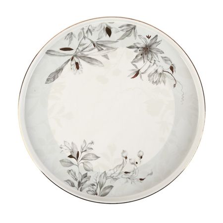 тарелка TODELIA Флора 26см обеденная костяной фарфор