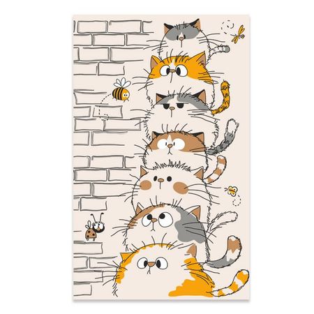 полотенце кухонное Кот 35х60см молочный, арт.102-Кот молоко полотенце кухонное ваф гуси 35х60см белое арт 102 гуси