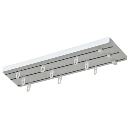 карниз 3-рядный эконом потолочный пластмассовый 160 см, арт.09.03ТО.15816ОЭ карниз арт декор трос потолочный 2 х рядный до 350см арт к т 2 п 35