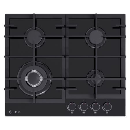 поверхность газовая LEX GVG 645 BBL 4 конфорки стекло/чугун черный для geely preface 2024 жк автомобильное радио 13 2 дюймовая gps навигация закаленное стекло и защитная пленка для экрана приборной панели