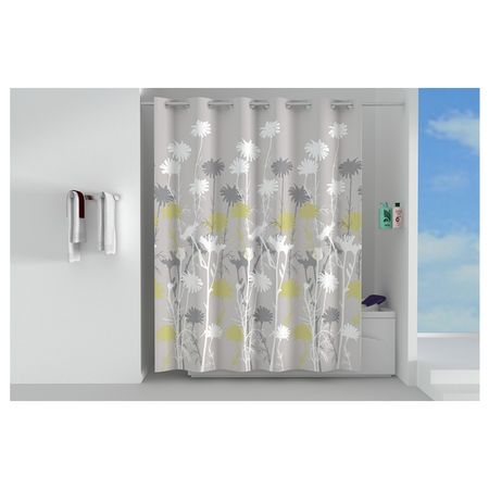 занавеска для ванной OFELIS Абстракция 180х200см полиэстер серая