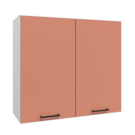 шкаф навесной 2 двери Латте Шарли Терракот 800х316х720мм