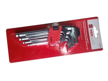 набор ключей шестигранных UGO LOKS с шаром 1,5-10мм 9 предметов отвёрток часовых ugo loks 11 предметов