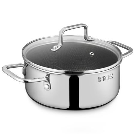кастрюля TALLER Контур 2л 18см нерж.сталь стеклянная крышка индукция контур глюкометр тс ланцеты 5
