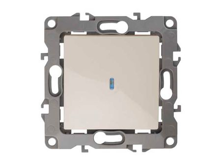 выключатель 1-клавишный ЭРА серия 12 с индикацией слоновая кость выключатель 2 клавишный эра   12 с индикацией слоновая кость