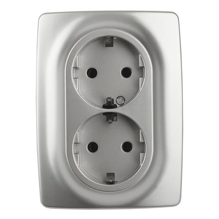 розетка 2 поста ЭРА серия 12 с заземлением алюминий полировальные накладки rijilei 4 дюйма 3 ступени медный сплав