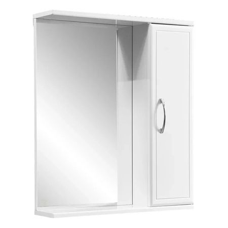 шкаф зеркальный GRADEONIKA Спарта белый с подсветкой левый 55 см карниз 2 рядный спарта оптима 250см белый арт 05 02то 444о 250