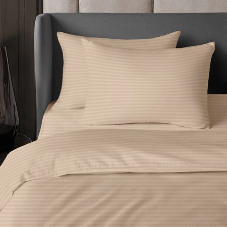комплект наволочек VEROSSA Страйп/Stripe 50х70см 2шт сатин-страйп бежевый, арт.753265 пододеяльник cottonika 145х215см сатин страйп серый арт пд1 5стр сер