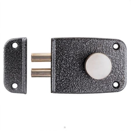 замок накладной Apecs R03-C-GR (ЗН1-1 КЗ) цилиндровый 2 ригеля