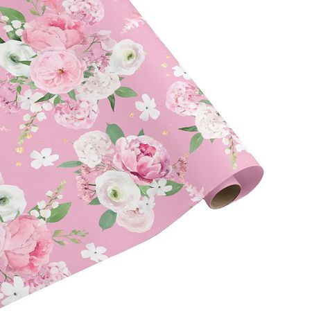 бумага упаковочная Цветы 70x100 см дизайнерская в асс-те