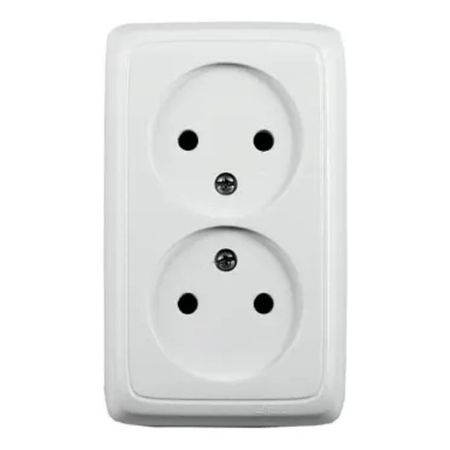 розетка 2 поста HEGEL Alfa Slim без заземления с/ш белый трех ная флейта для alfa romeo stelvio giulia 159 156 giulietta 147 mito spider gt