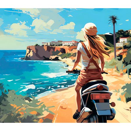 картина на холсте Italien weekend 400х500мм тибетский буддийский плакат на холсте