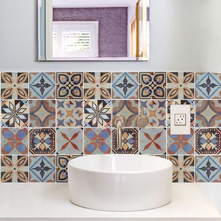 панель декоративная самоклеящаяся BESTENHAUS Марокко 300х300мм 4шт. скандинавский осенний домашний декор 30 50 наволочка для дивана в стиле бохо гостиная наволочка 30x50 см 40x60 50x70 винтажная мандала марокко