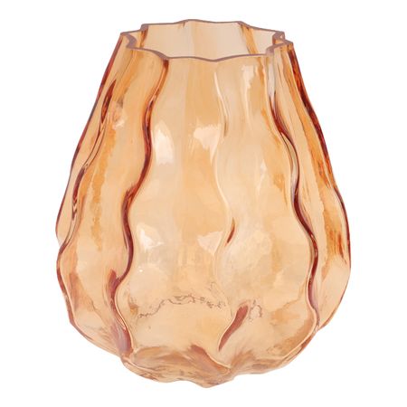 ваза TODELIA Фьюжен 18см стекло  коричневый