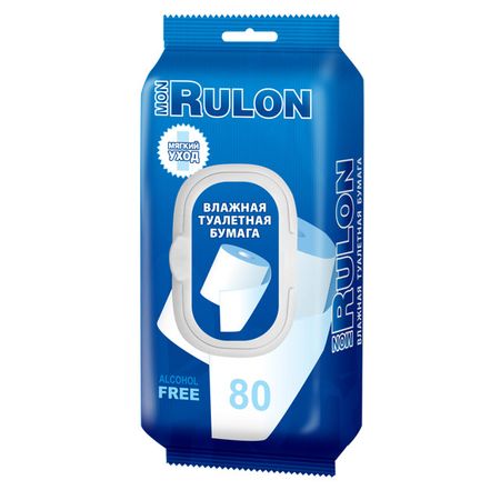 бумага туалетная MONRULON влажная 80шт