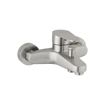 смеситель для ванны AQUEDUC короткий нержавейка сатин картридж для смесителя aqueduc 35мм