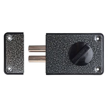 замок накладной Apecs R02-C-GR (ЗН1-2 А) цилиндровый 2 ригеля