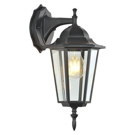 уличный светильник настенный вниз DECITY Фабур 1х40Вт E27 IP44 чёрный