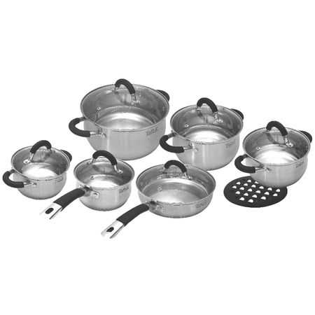 набор посуды TALLER Шелборн 13 предметов нерж. сталь посуды todelia optimal 6 предм 1 6 3 2 5л 16 20 24см нерж силикон индукция
