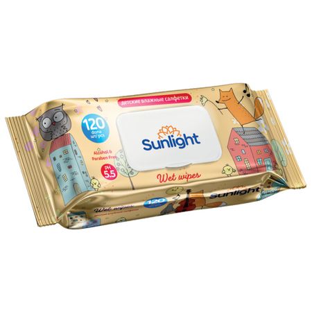 салфетки влажные SUNLIGHT Лиса 120шт детские фемо клим парафарм таблетки 505мг 120шт