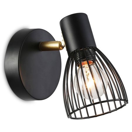 спот AMBRELLA LIGHT Традиционный 1х60Вт E14 металл черный золото бра mw light ариадна 1х60вт e14 металл бронза