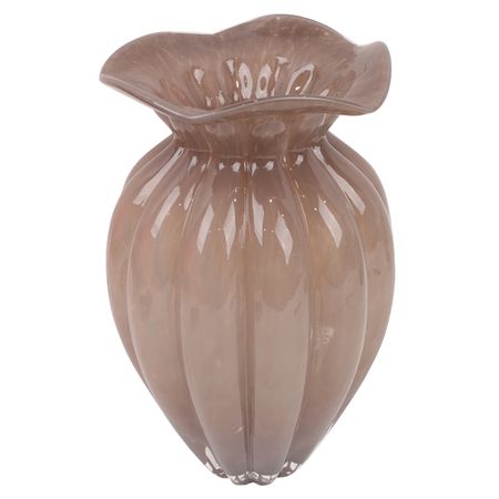 ваза TODELIA Афина 20см стекло бежевый