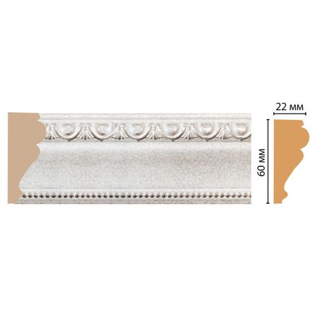 молдинг DECOMASTER 2400х22х60мм белый, арт.161-19D
