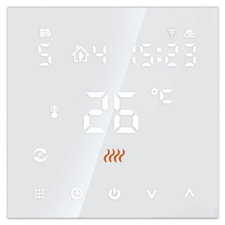 терморегулятор сенсорный Русское тепло Wi-Fi с датчиком ТР-505 белый