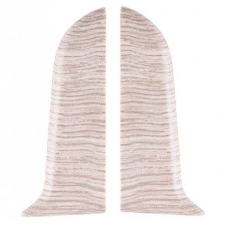 торцевые (пара) для плинтуса ИДЕАЛ Классик 55 Дуб палена ПВХ