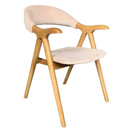 стул ENCY 460x470x800мм дерево/ткань белый